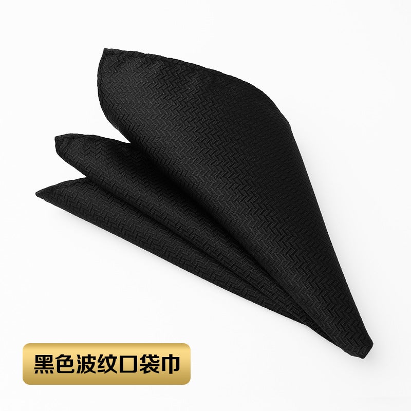Men'S Suit Pocket Scarf Solid Color Suit Black Red Blue Business Wedding Handkerchief Small Square Scarf Breast Scarf Accessories - Image 1